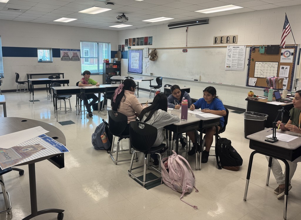 Our 6th grade tutoring groups are hard at work at Cape Fear Middle School!