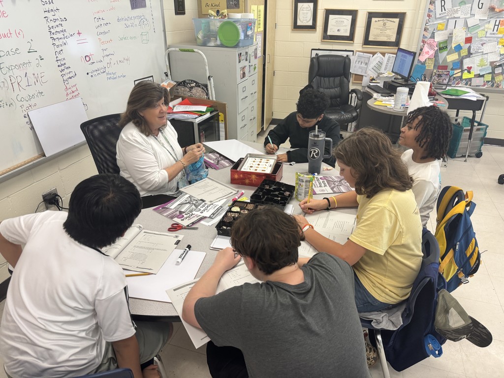 Our 6th grade tutoring groups are hard at work at Cape Fear Middle School!