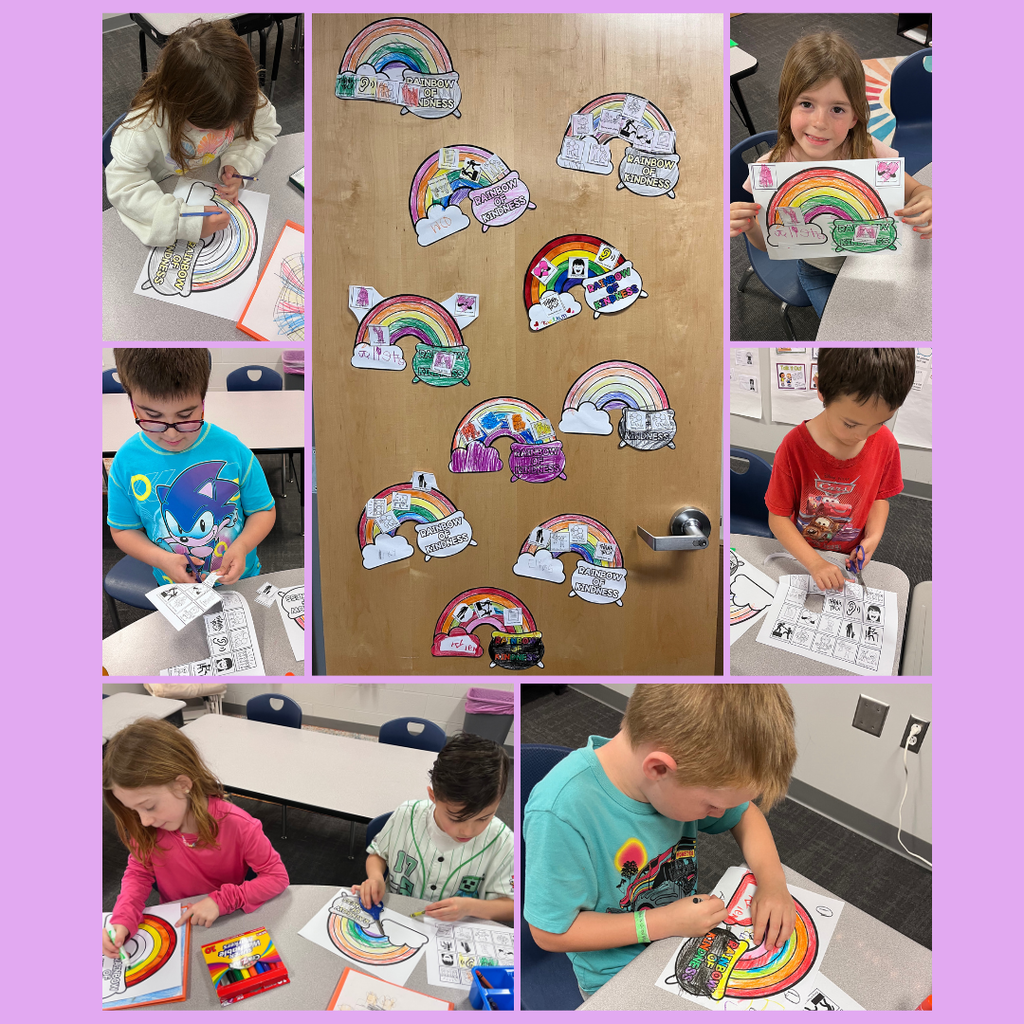 students working on a project at their table 