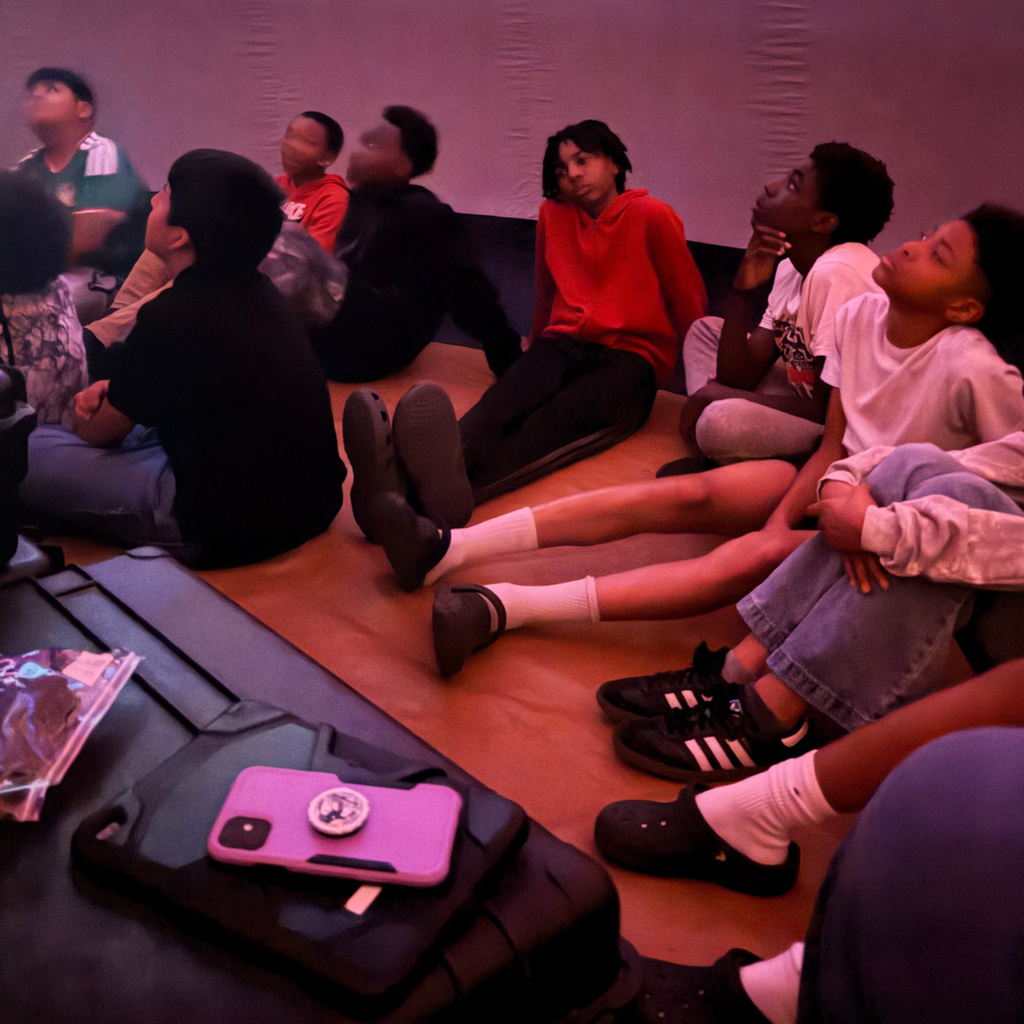 students in science museum