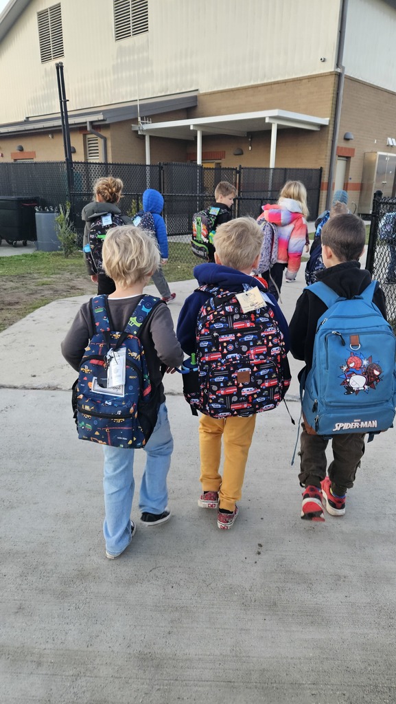 3 boys walking into school together