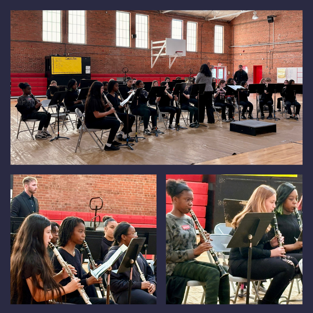 students performing at band concert