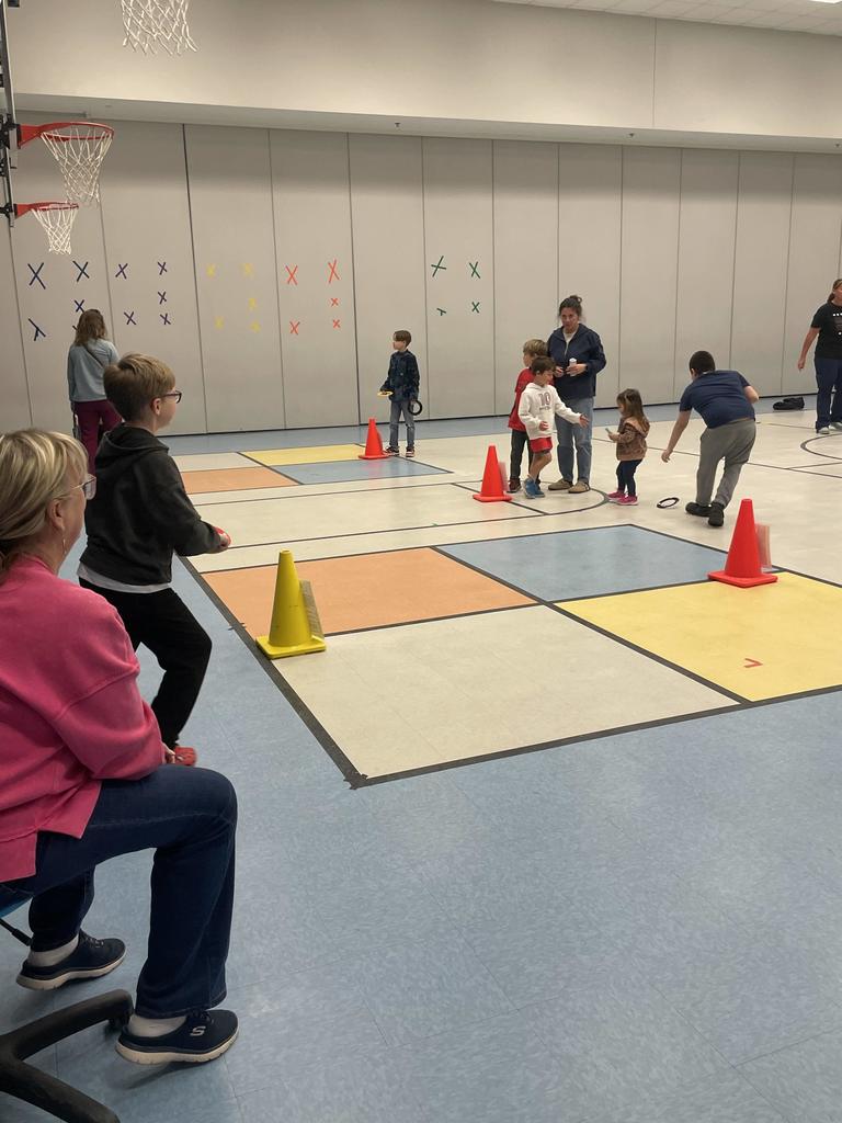 students working on activites at STEAM night