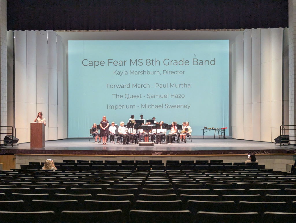 On Friday, March 20th, our incredible 8th grade Cape Fear Band students took the stage for MPA (Music Performance Adjudication).