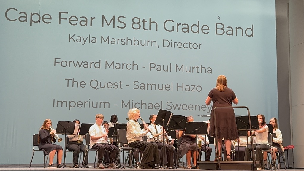 On Friday, March 20th, our incredible 8th grade Cape Fear Band students took the stage for MPA (Music Performance Adjudication).
