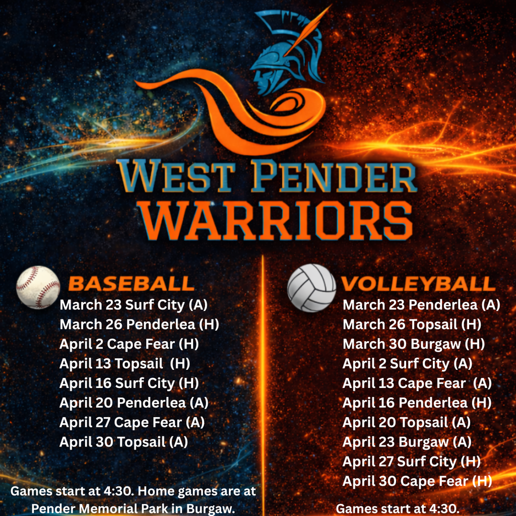 Baseball and Volleyball schedules 