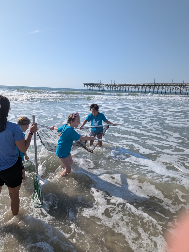 2nd graders on a field trip to the beach with EMA