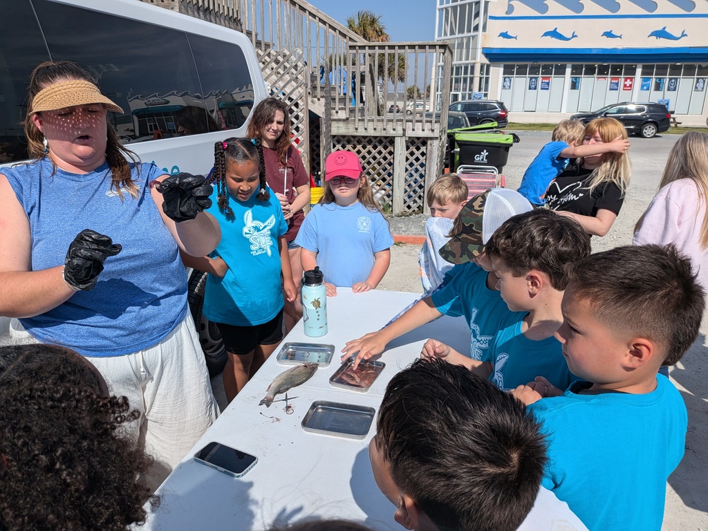 2nd graders on a field trip to the beach with EMA