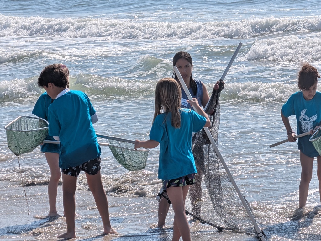 2nd graders on a field trip to the beach with EMA