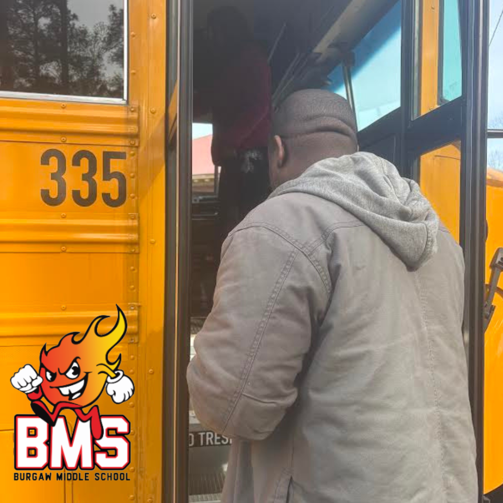 teacher going onto bus
