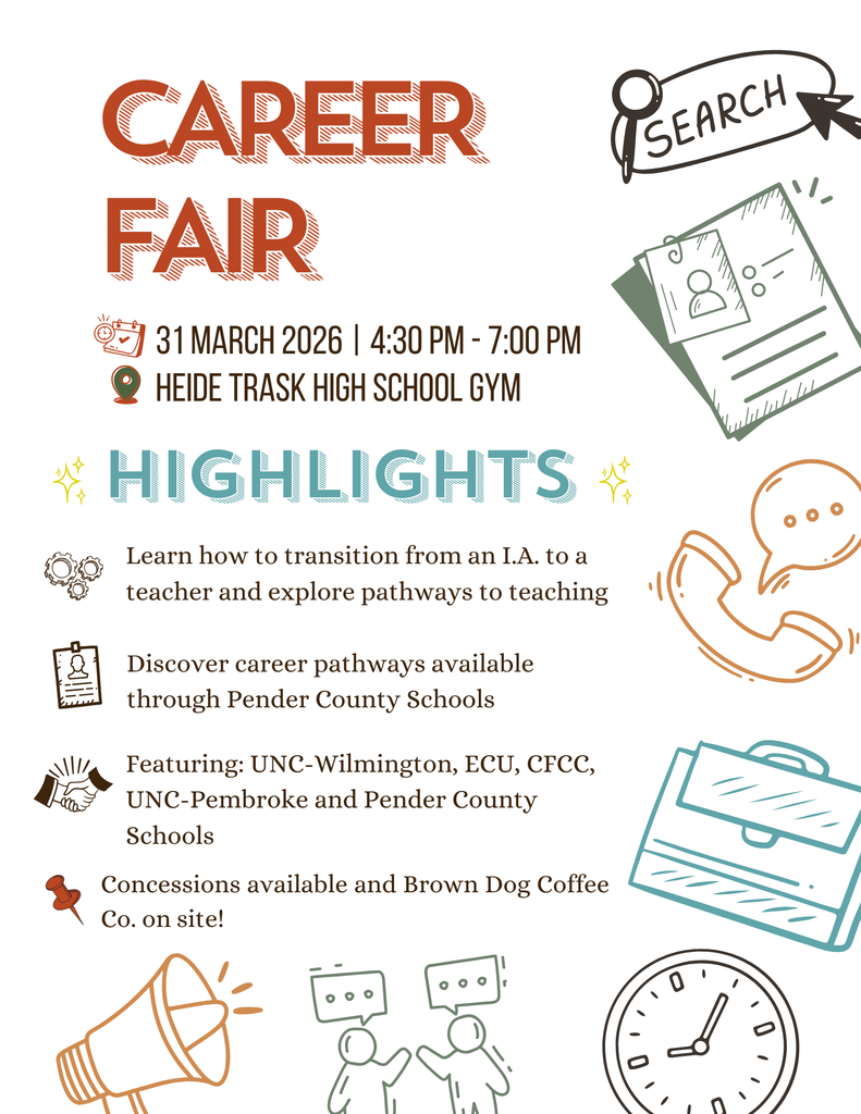Pender County Schools Career Fair Flyer