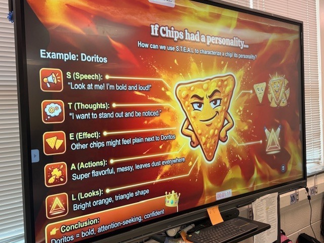 In Mrs. Nelson’s 6th grade ELA class, students took characterization to the next level!