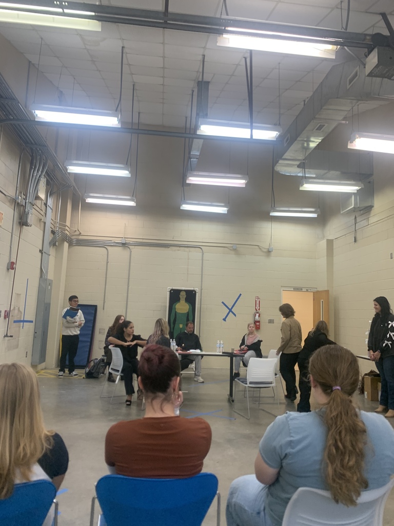 Picture of students during a mock trial