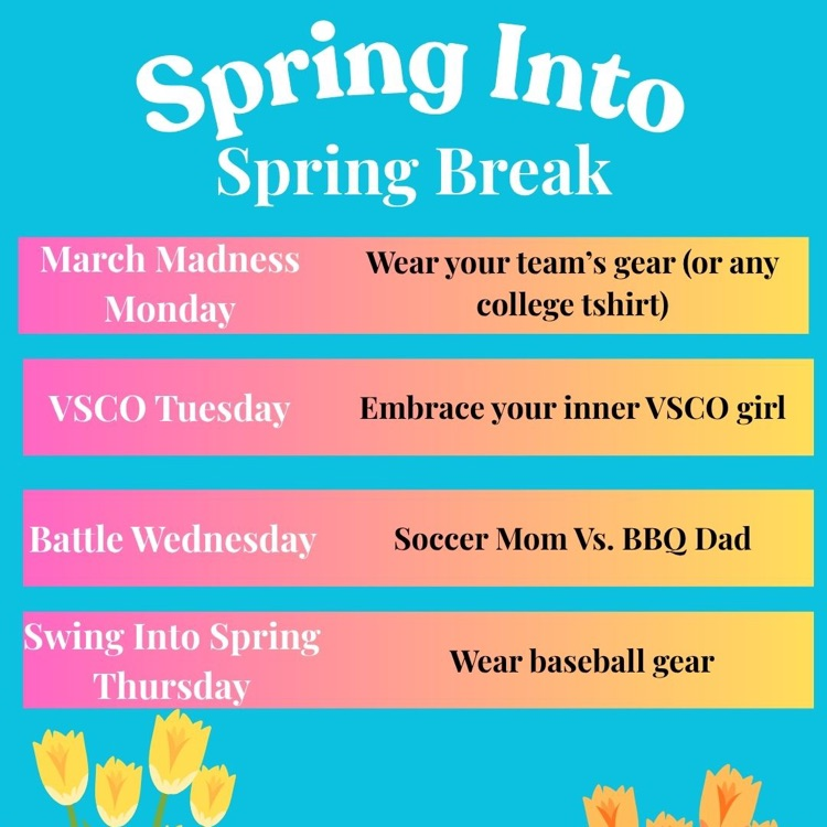 spring break spirit week