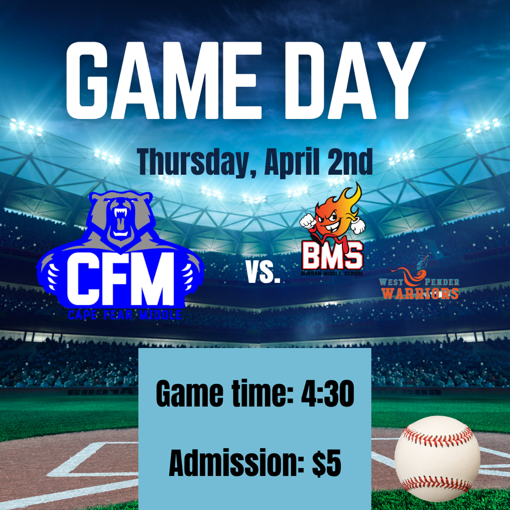 CFMS Baseball team is on the road against BMS/WPMS.