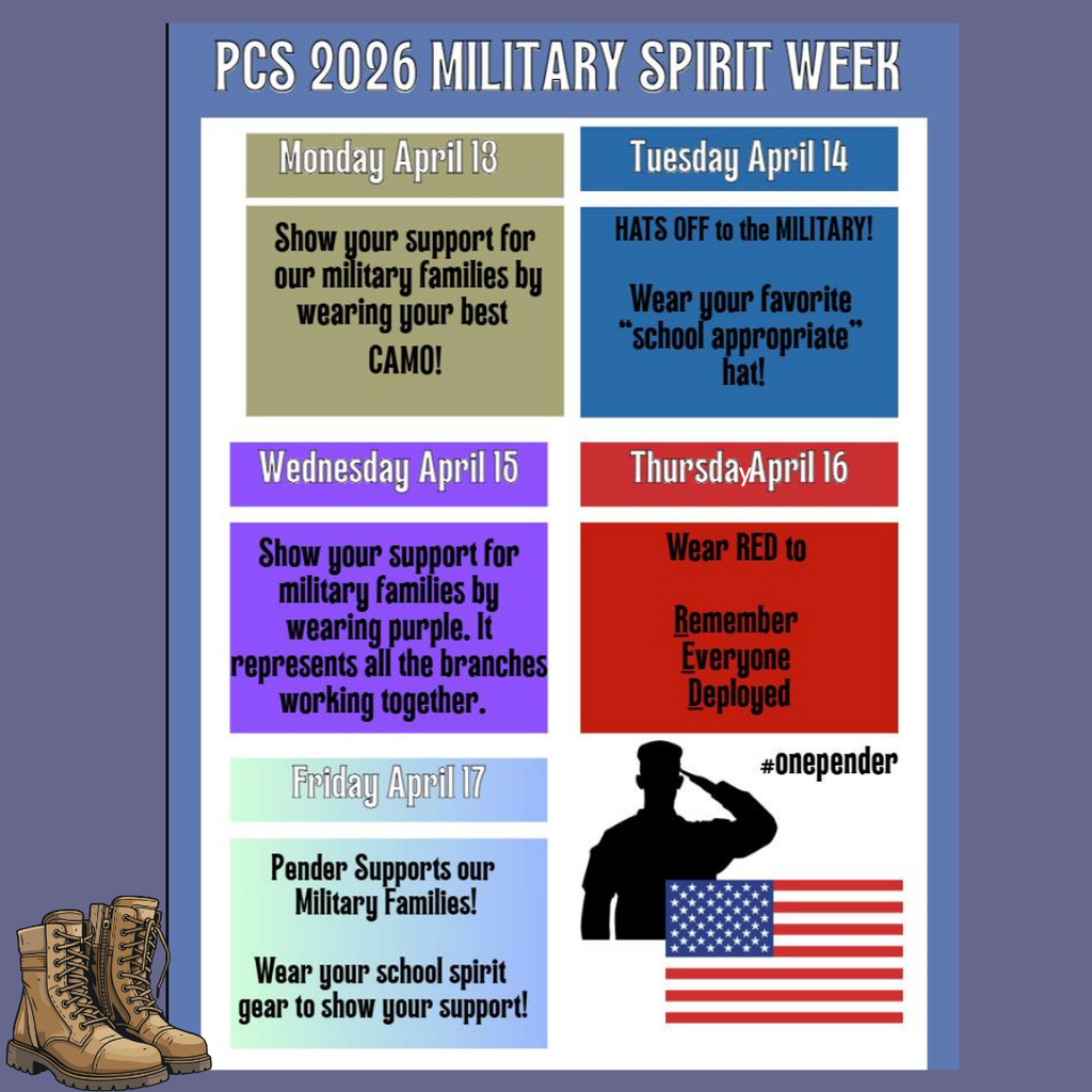 military spirit week flyer