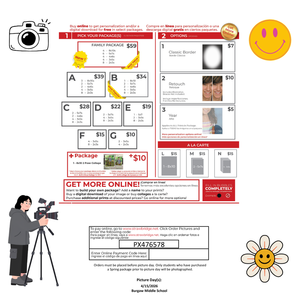 picture ordering instructions