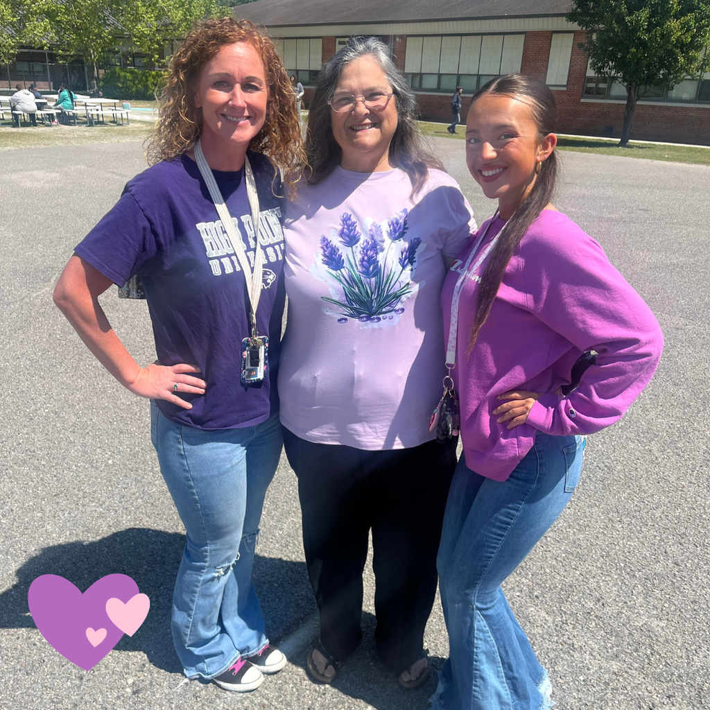 teachers wearing purple 