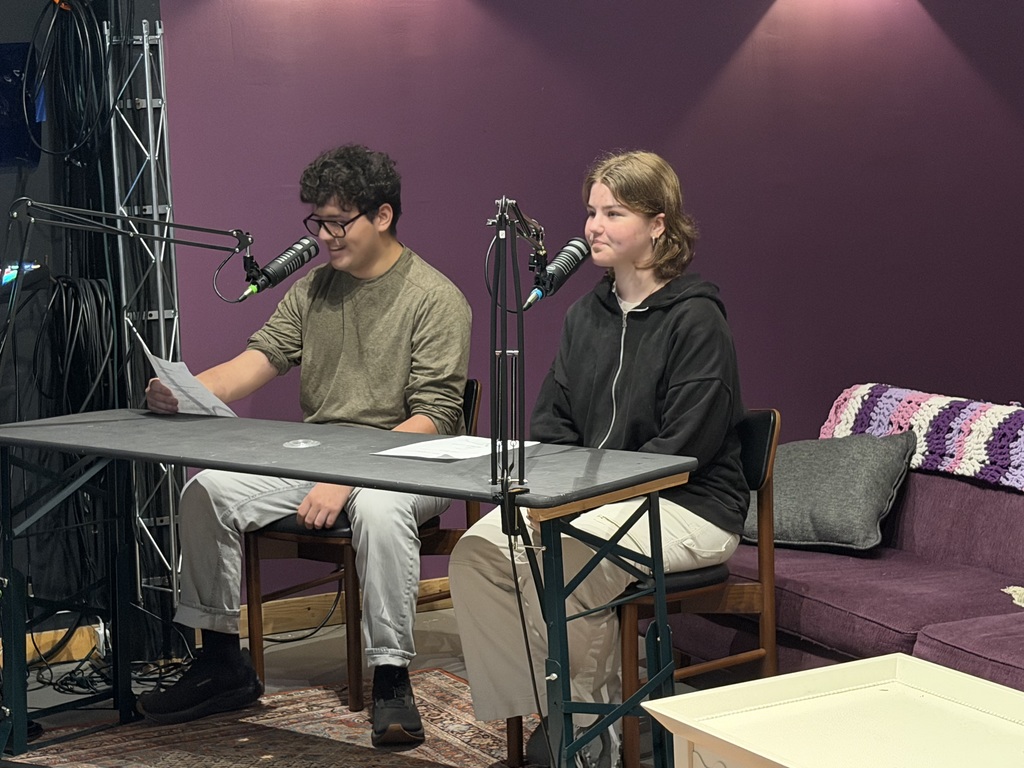 Students and Mr. Patton were able to perform in a short film by completing voiceovers and learning how audio technology works. 