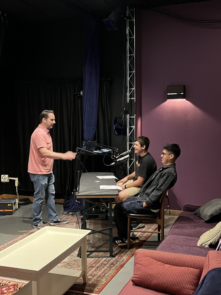Students and Mr. Patton were able to perform in a short film by completing voiceovers and learning how audio technology works. 