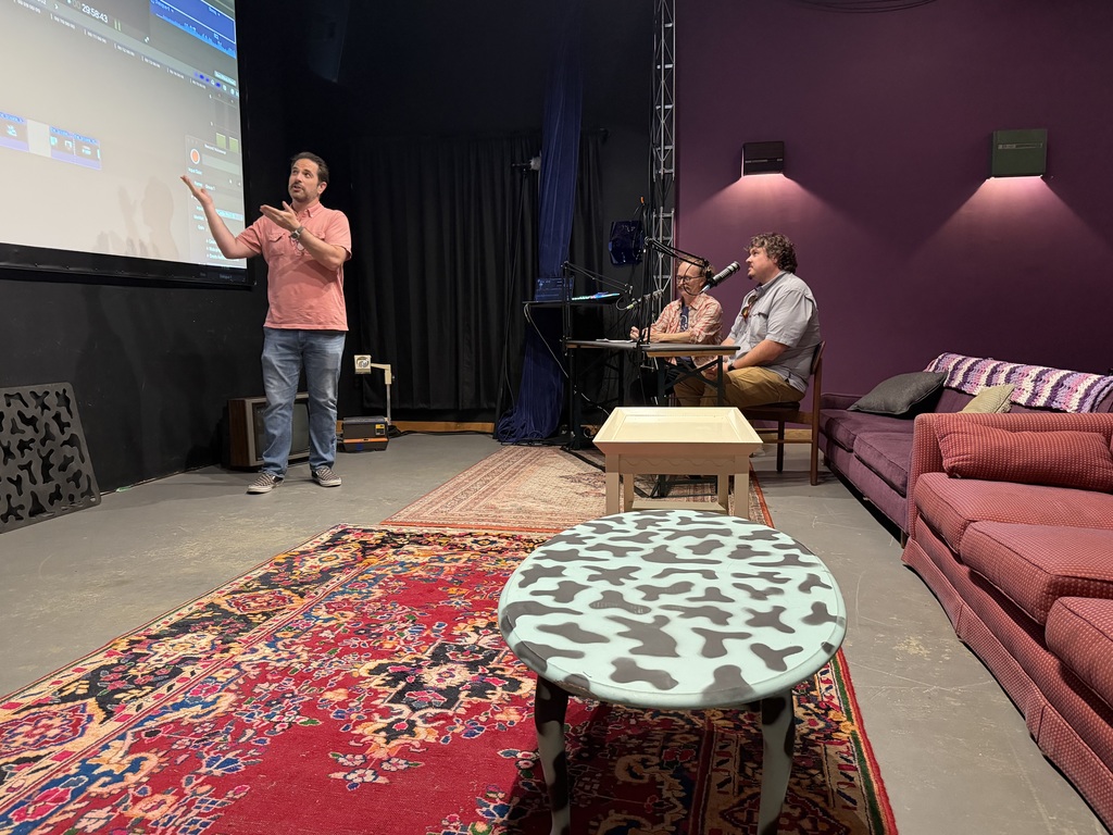 Students and Mr. Patton were able to perform in a short film by completing voiceovers and learning how audio technology works. 