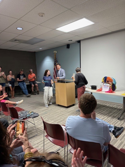  We are SO proud to announce that Arianna Evans took FIRST PLACE in the Spring Fest T-Shirt Design Contest last night!