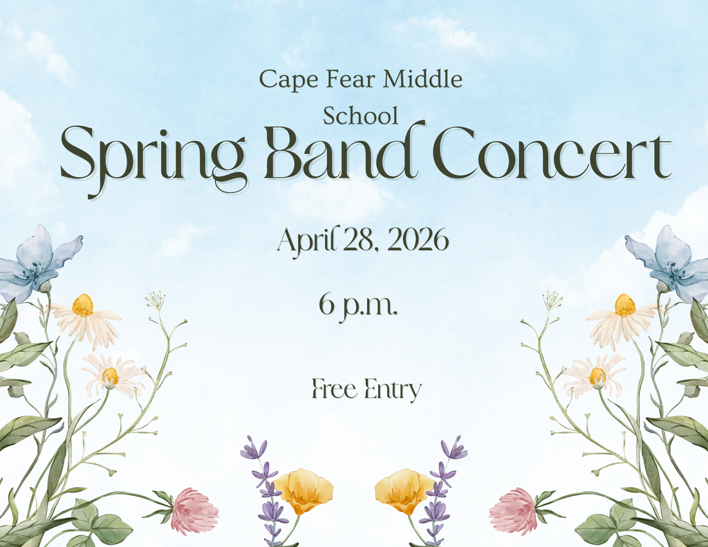 CFMS Spring Band Concert on Tuesday, April 28th at 6 pm