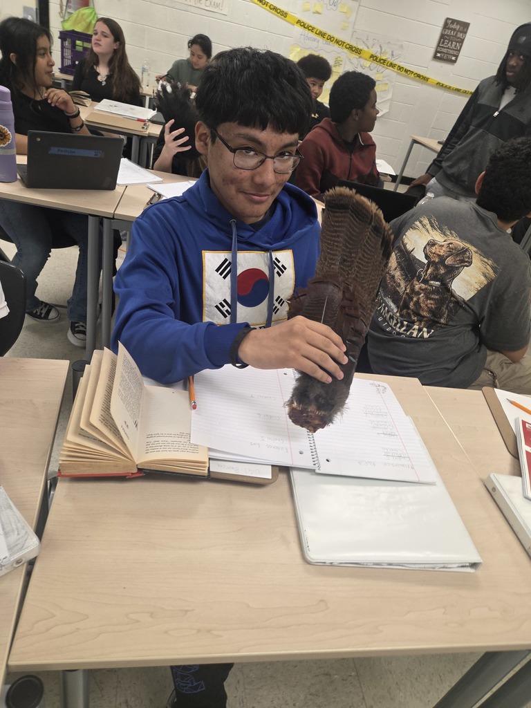 Students explored a sensory experience using real bear paws and claws.