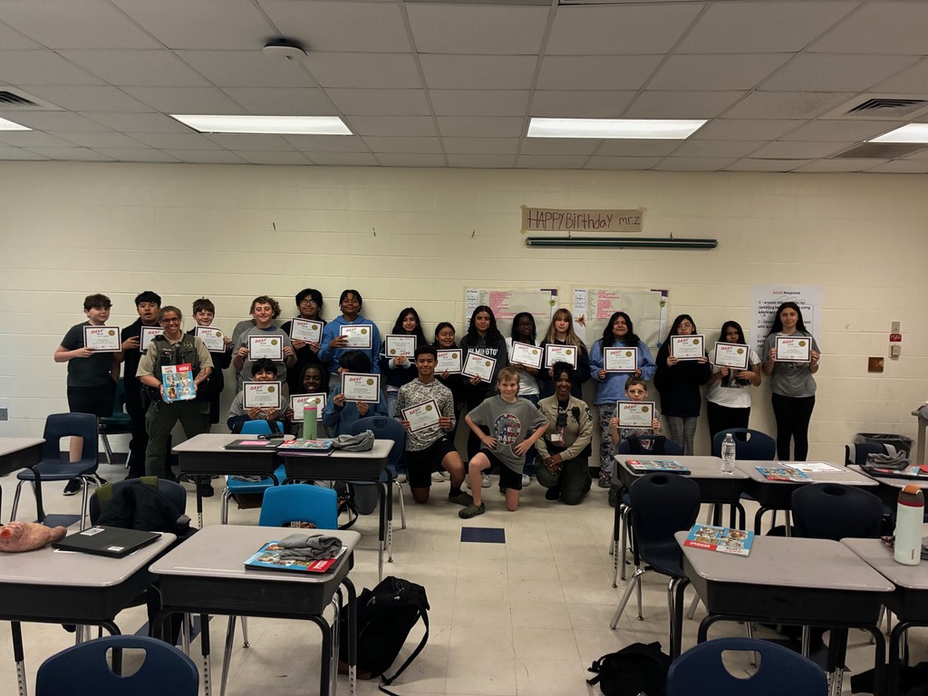 Mr. Z's 1st period Social Studies graduation from DARE.