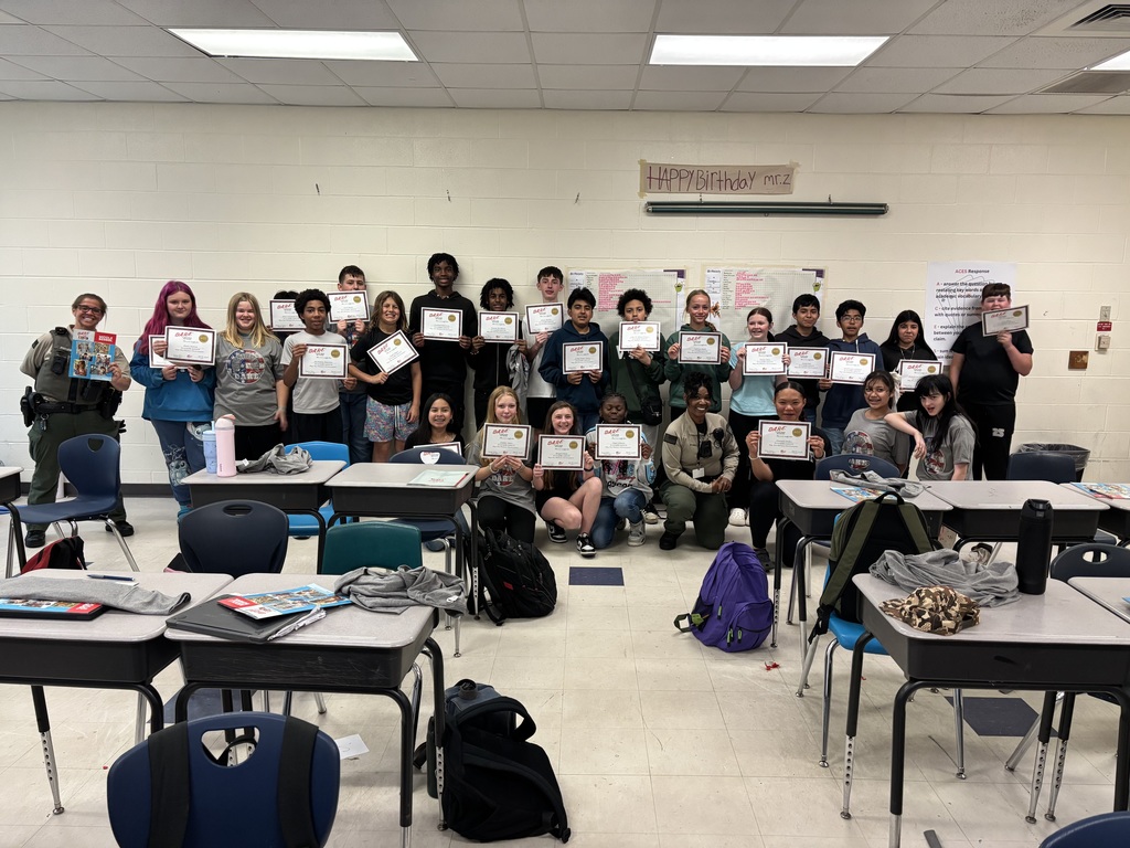 Mr. Z's 5th period Social Studies graduation from DARE.