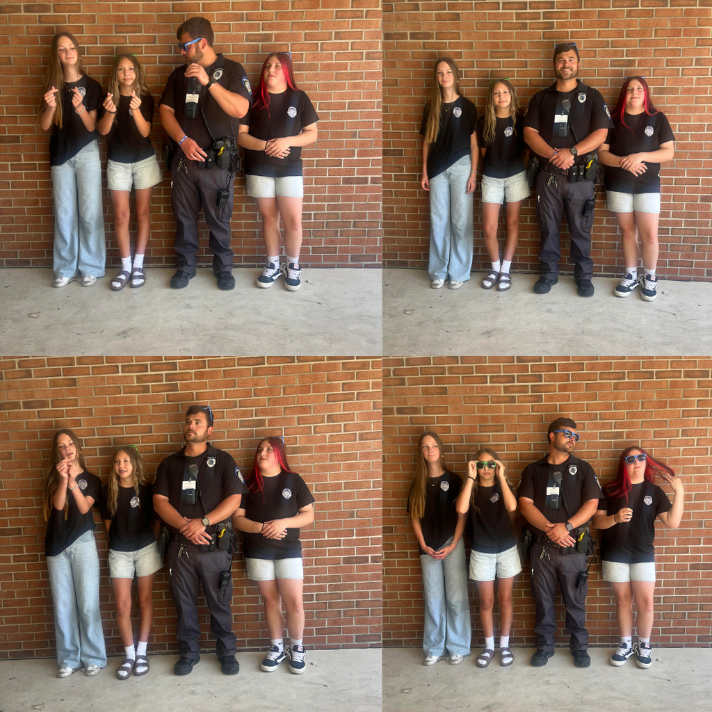 students posing with sro