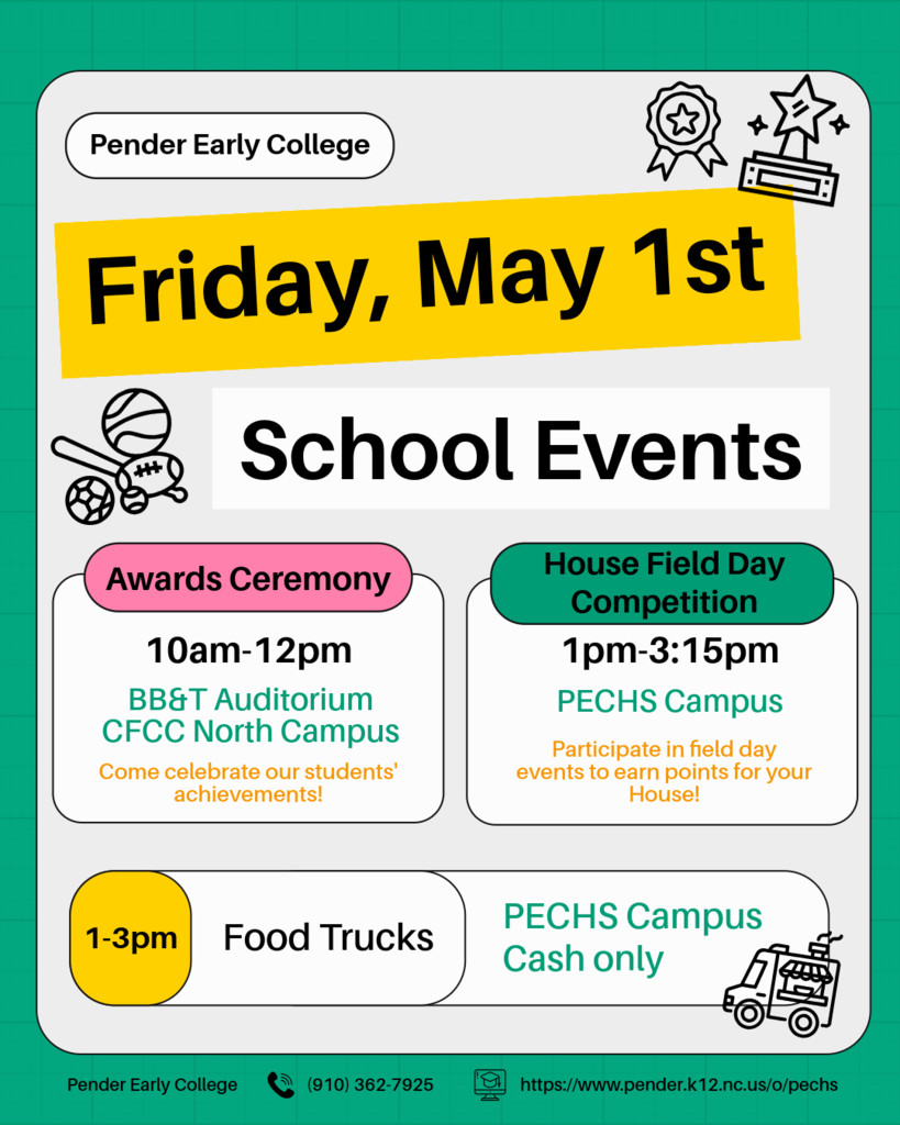 PECHS Underclassman Awards Ceremony Flyer