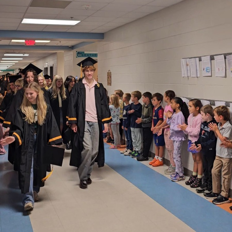 seniors walking through the hallways