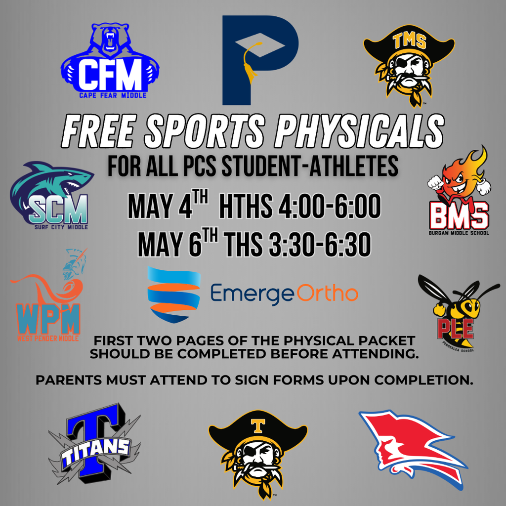 Free sports physicals information tomorrow at Heide Trask