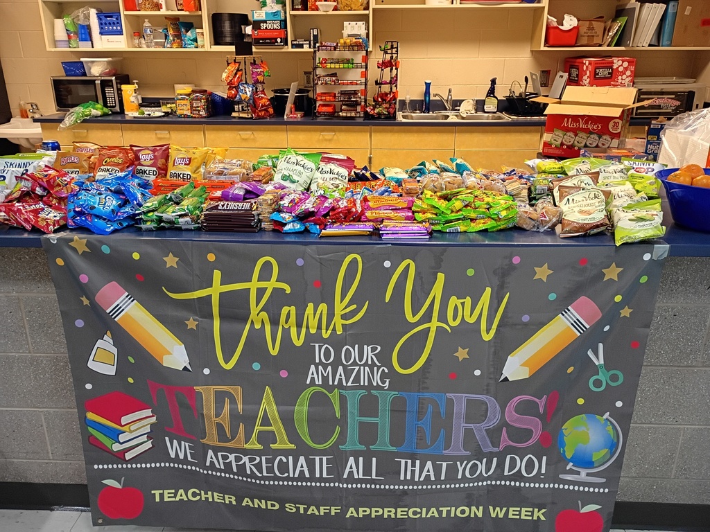 Wednesday, Teacher Appreciation Week: Snack and Dirty Soda Bar