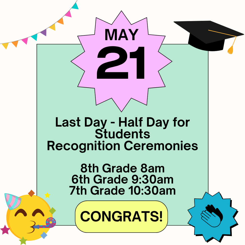 end of year ceremonies flyers with times