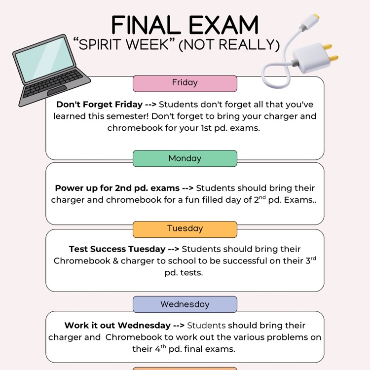 final exam spirit week