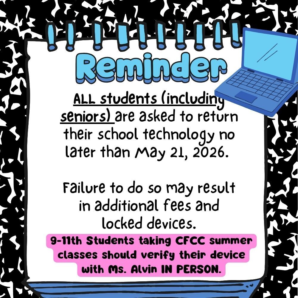 Chromebook Deadline Reminder
