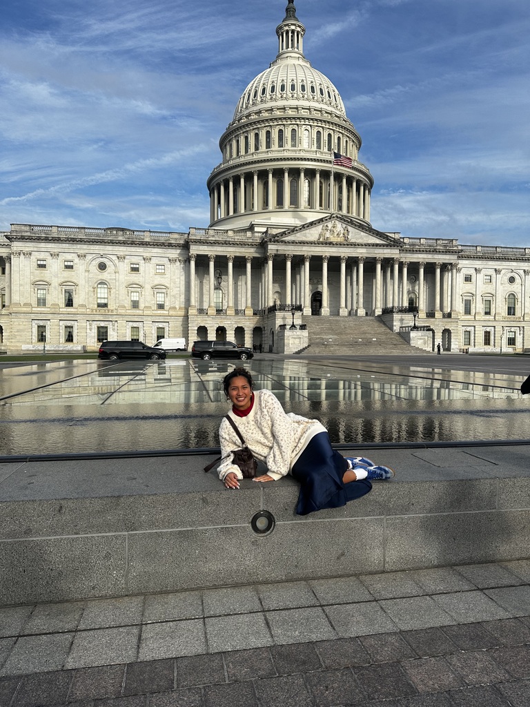 PECHS Sal Madison in front of the Capital