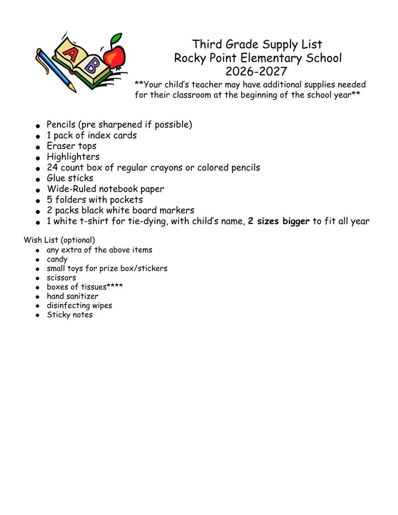 supply list