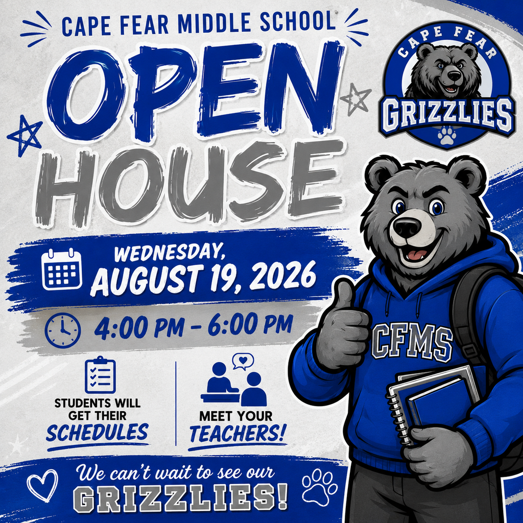 Reminder: Open House is THIS Wednesday!  Come get your schedules and meet your teachers — we can't wait to see you, Grizzlies!