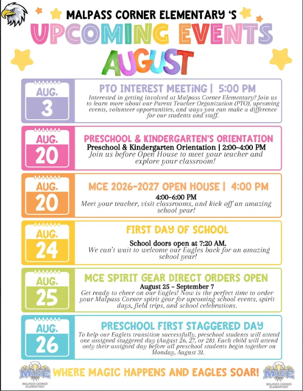 Calendar of EVENTS