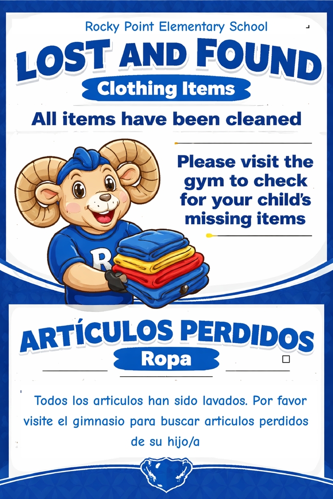 Cleaned Lost and Found Items / Articulos perdidos