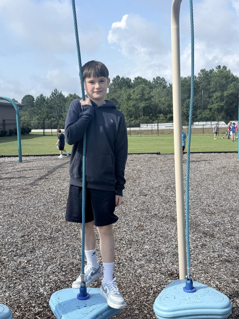 4th grader on the playground