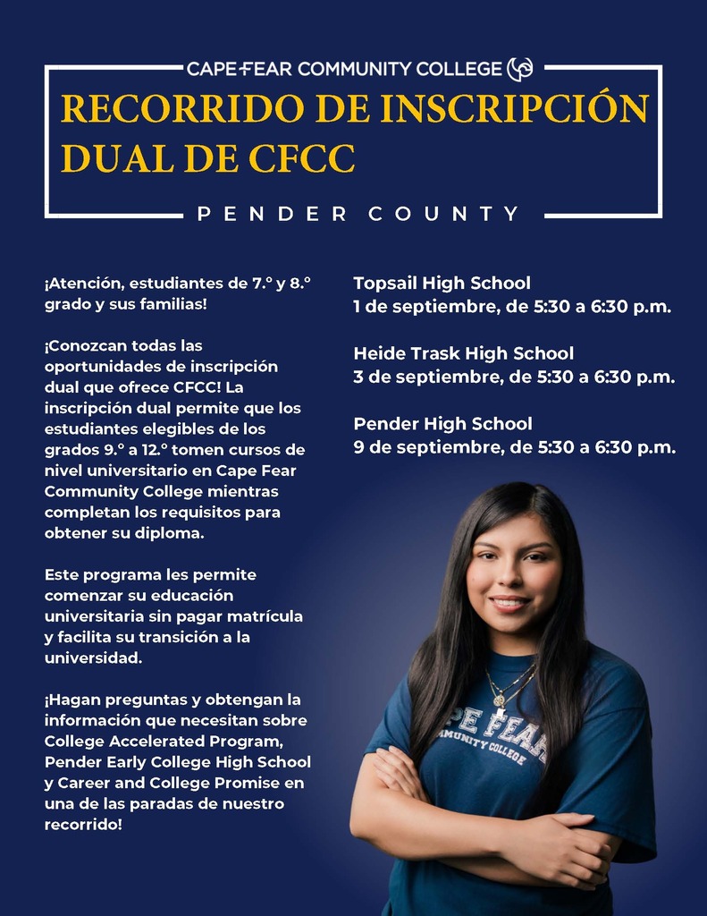 cfcc dual enrollment flyer (Spanish)