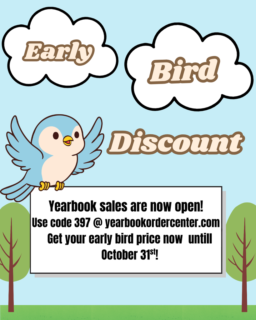 26-27 Yearbook Sales are Open Now! Early bird pricing ends October 31st. Reserve yours now!