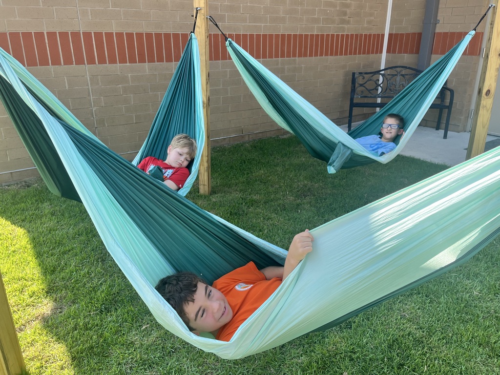 students in hammocks 