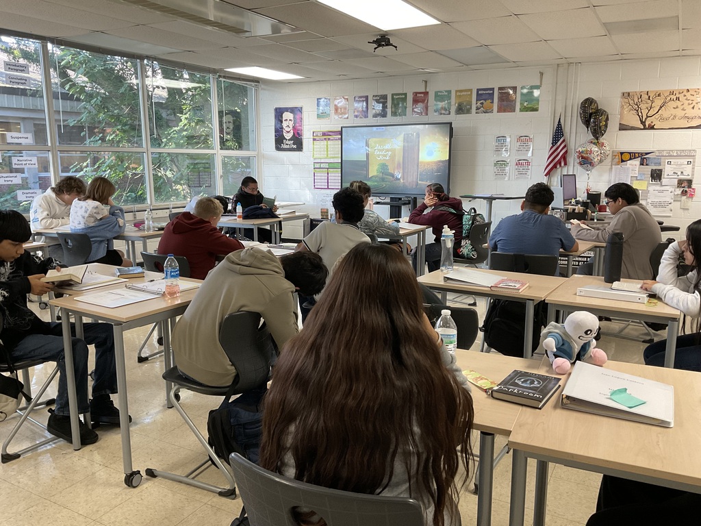 Reading in Mrs. Smith's 8th grade ELA class