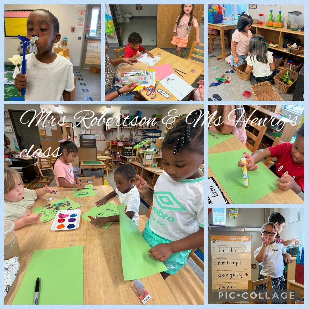 Pre- K students learning.