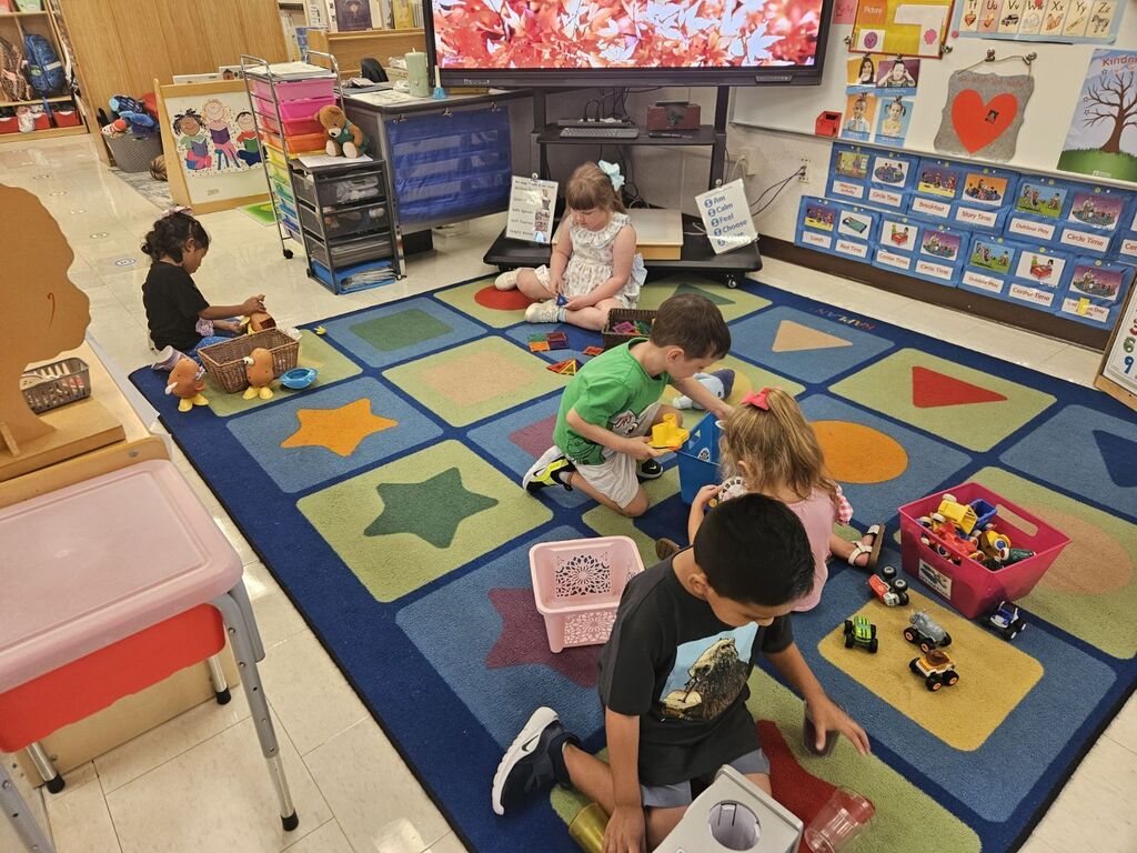 Students exploring the world of pre-k 